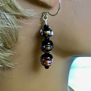 Beautiful Lampwork beaded  earrings